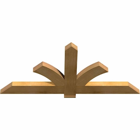 Ekena Millwork Redmond Rough Sawn Timber Gable Bracket, Western Red Cedar, 48"W x 22"H x 2"D x 4"F, 11/12 Pitch GBW048X22X0204RED00RWR